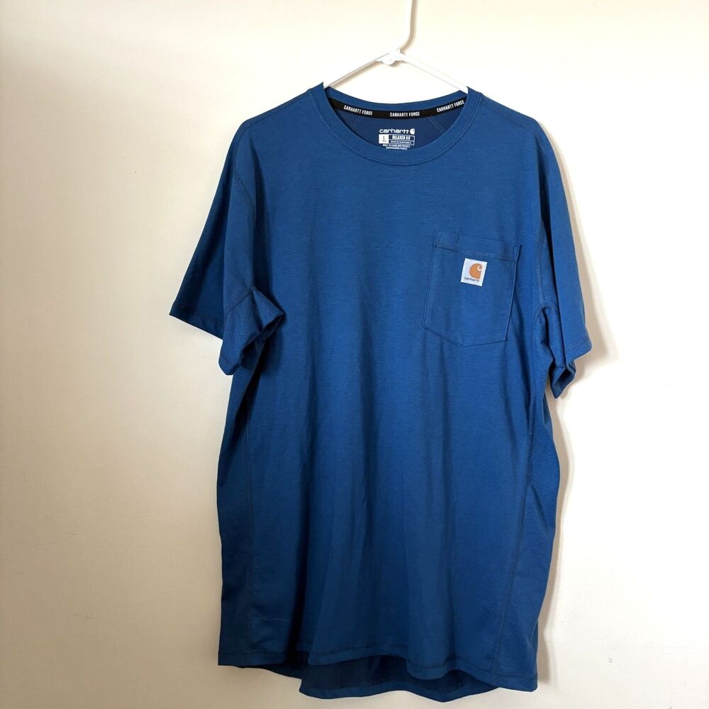 Carhartt Force Relaxed fit Blue Midweight Short Sleeve Men's Tshirt Large Tall